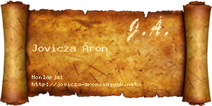 Jovicza Áron névjegykártya